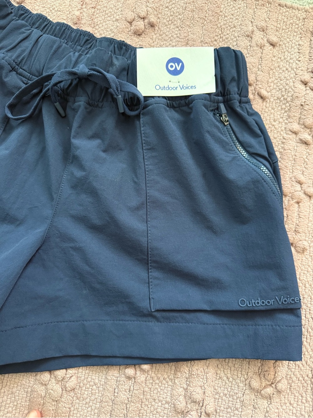 Outdoor Voices women’s Navy Blue RecTrec Athletic Shorts NWT